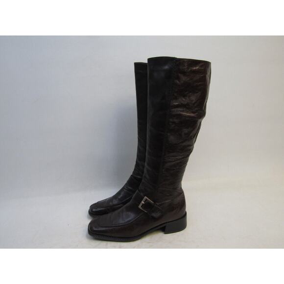 Bally Womens Size EUR Brown Leather Zip Knee High Fashion Boots
